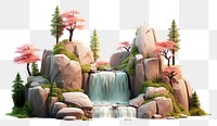 PNG Waterfall tree outdoors nature. AI generated Image by rawpixel.