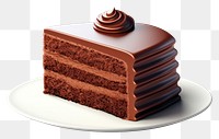 PNG Chocolate cake dessert food. AI generated Image by rawpixel.