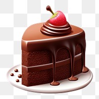 PNG Cake chocolate dessert cream. AI generated Image by rawpixel.