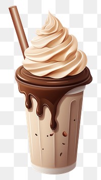 PNG Chocolate dessert cream food. AI generated Image by rawpixel.