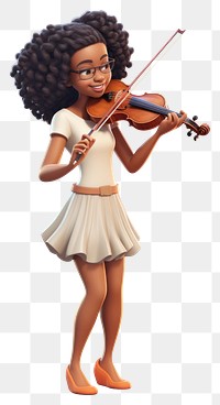 PNG Violin cartoon female transparent background. 