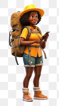 PNG Backpack cartoon female  