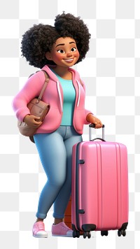 PNG Suitcase luggage cartoon toy. 