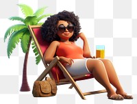 PNG Sunglasses sunbathing furniture sitting. AI generated Image by rawpixel.