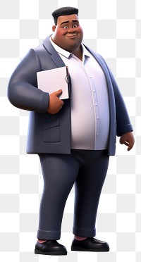 PNG Standing cartoon adult male. 