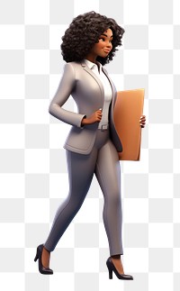 PNG Cartoon female adult suit. 