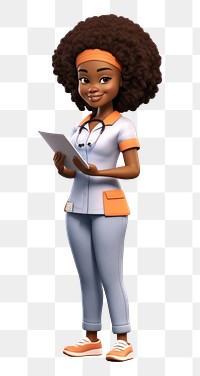 PNG Cartoon white background examining hairstyle. 