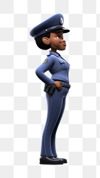 PNG Cartoon officer white background police officer. AI generated Image by rawpixel.