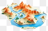 PNG Cartoon nature paper map. AI generated Image by rawpixel.