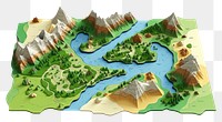 PNG Outdoors cartoon paper map. 