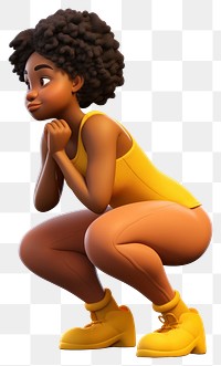 PNG Cartoon sports female adult. 