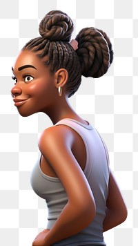 PNG Ponytail cartoon female adult. AI generated Image by rawpixel.