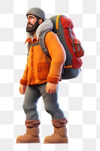 PNG Backpack cartoon winter  