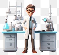 PNG  Science cartoon lab technology. AI generated Image by rawpixel.