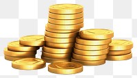 PNG Coin money gold white background. AI generated Image by rawpixel.