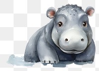 PNG Mammal animal hippopotamus rhinoceros. AI generated Image by rawpixel.