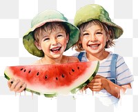 PNG Melon watermelon portrait eating. AI generated Image by rawpixel.