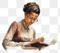 PNG Portrait reading adult pen. AI generated Image by rawpixel.