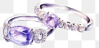 PNG Amethyst gemstone jewelry ring. 