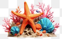 PNG Starfish invertebrate underwater echinoderm. AI generated Image by rawpixel.