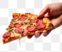 PNG Pizza food hand studio shot. AI generated Image by rawpixel.
