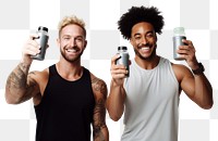 PNG Gym portrait selfie bottle. 