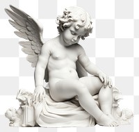 PNG Angel white white background representation. AI generated Image by rawpixel.
