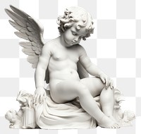 PNG Angel white white background representation. 