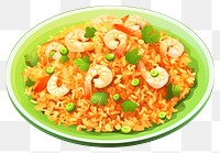 PNG Plate rice shrimp food. AI generated Image by rawpixel.