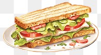 PNG Sandwich bread lunch food. AI generated Image by rawpixel.