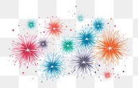 PNG Fireworks celebration white background illuminated. AI generated Image by rawpixel.