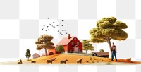 PNG Farm livestock outdoors building. AI generated Image by rawpixel.