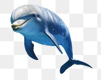 PNG Dolphin animal mammal water, digital paint illustration. AI generated image
