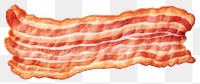 PNG Bacon pork meat food, digital paint illustration. 