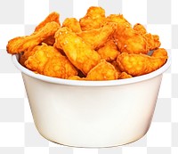 PNG Fried food white background fried chicken, digital paint illustration. 