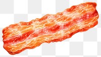 PNG Bacon meat pork food, digital paint illustration. AI generated image