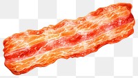 PNG Bacon meat pork food, digital paint illustration.