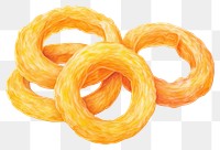 PNG Onion rings food, digital paint illustration. 