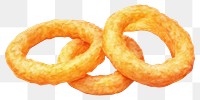 PNG Onion rings food, digital paint illustration. 