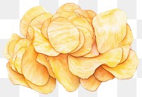 PNG Food potato chip, digital paint illustration.