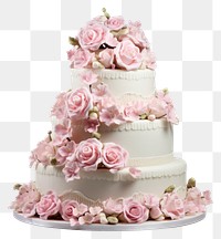 PNG Wedding cake dessert flower plant. AI generated Image by rawpixel.