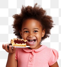 PNG Eating child food cake. 