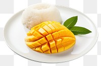 PNG Mango fruit plant plate. AI generated Image by rawpixel.