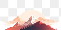 PNG Mountain silhouette outdoors nature. AI generated Image by rawpixel.