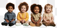 PNG Portrait sitting baby togetherness. AI generated Image by rawpixel.