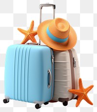 PNG Luggage suitcase hat white background