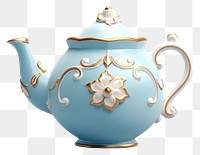 PNG Ceramics porcelain teapot tableware. AI generated Image by rawpixel.