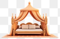 PNG Bed furniture white background spirituality. AI generated Image by rawpixel.