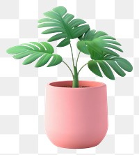 PNG Potted plant leaf vase  