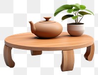 PNG Coffee table furniture pottery teapot. AI generated Image by rawpixel.